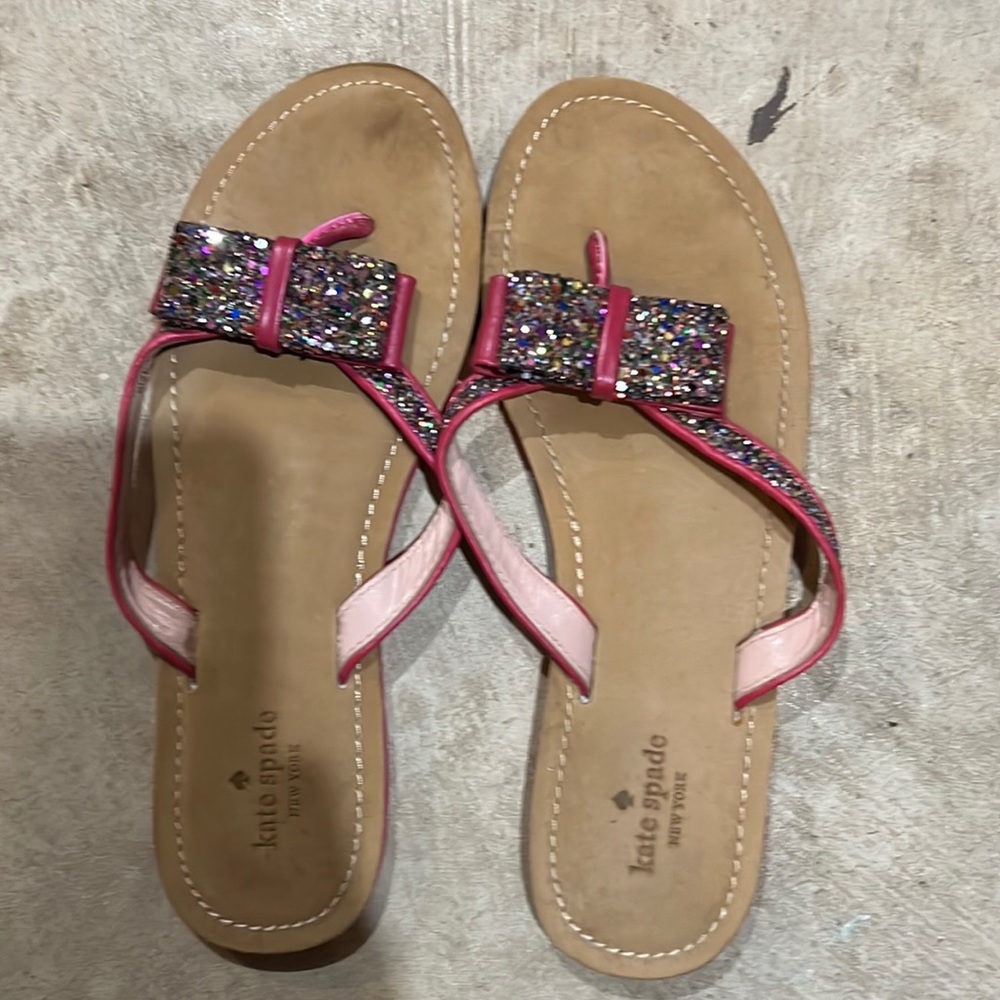 Kate Spade Pink and Glitter Sandals